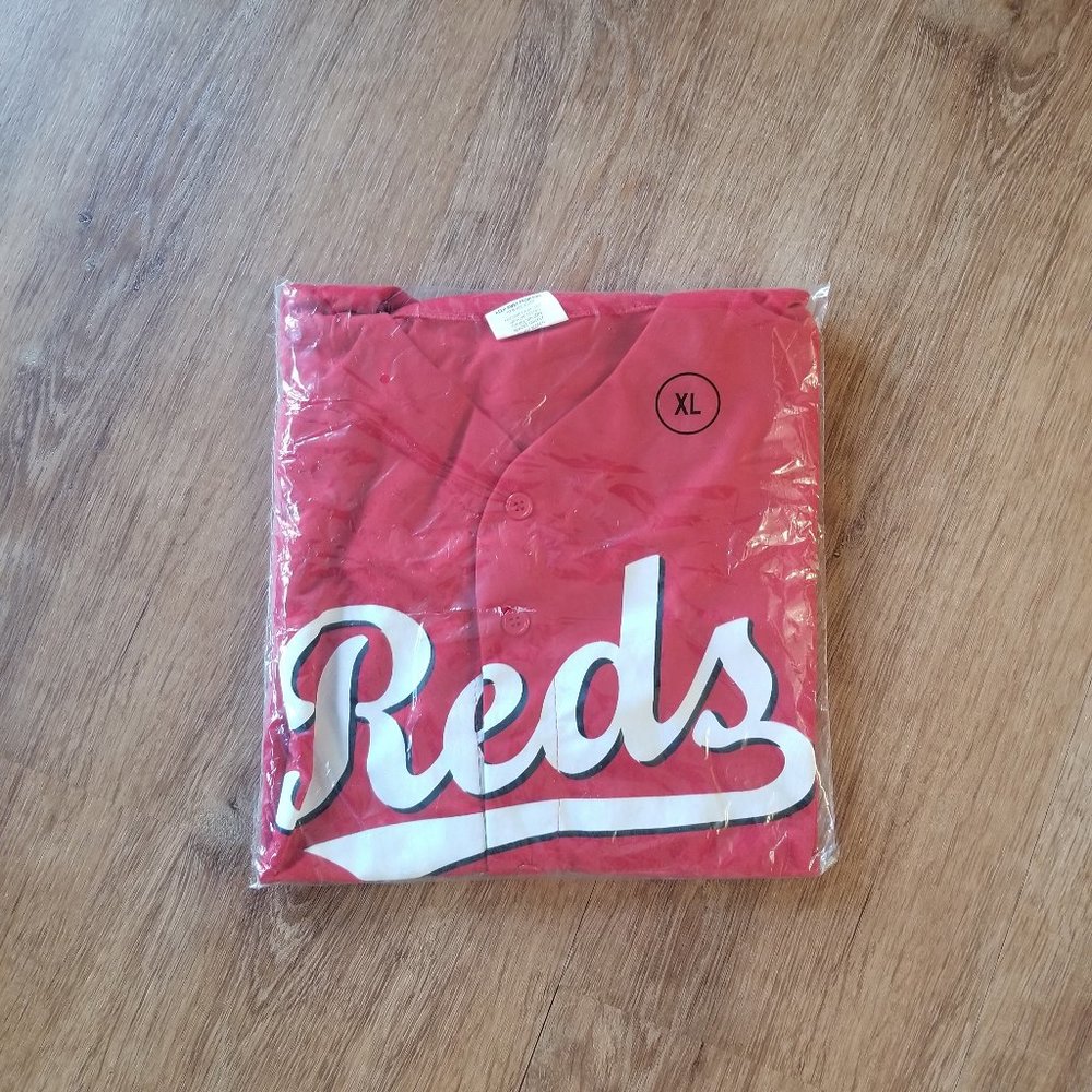 Joey Votto #19 Cincinnati Reds button down jersey XL